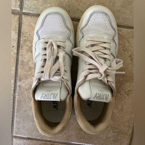 Autry White and Tan Sneakers - Picture 3 of 5
